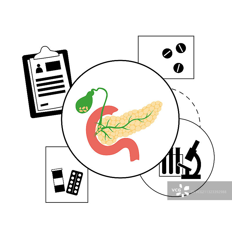 胰腺标志概念图片素材