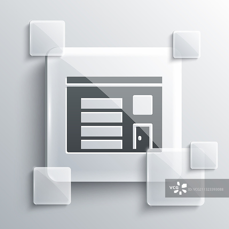 灰色消防站图标图片素材