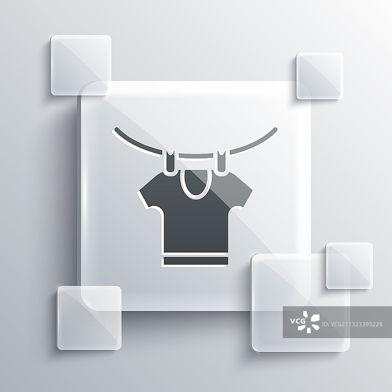 灰色背景上的灰色晾衣图标图片素材