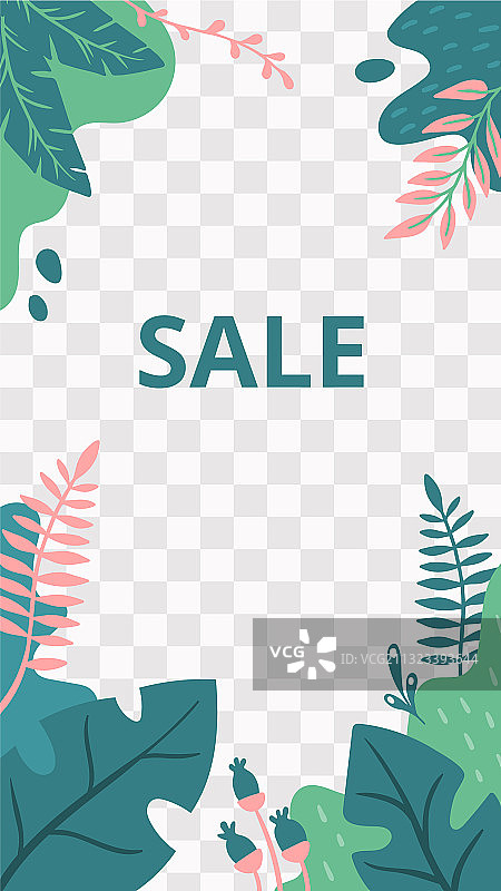 花园植物主题新系列社交媒体素材图片素材