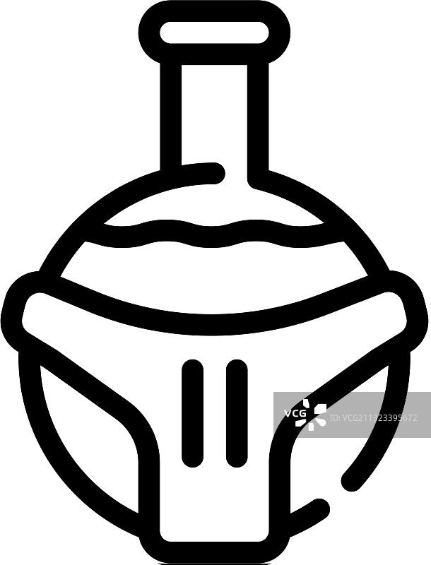 装有液体的烧瓶线性图标图片素材