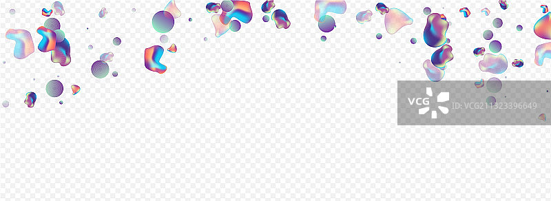 彩色3D复古全景透明背景图片素材