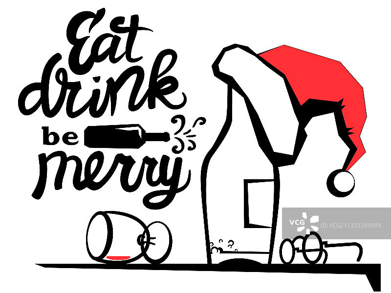 黑色图案圣诞贺卡图片素材