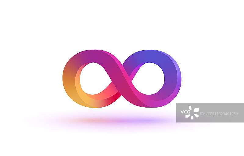 彩色渐变无限符号艺术图片素材