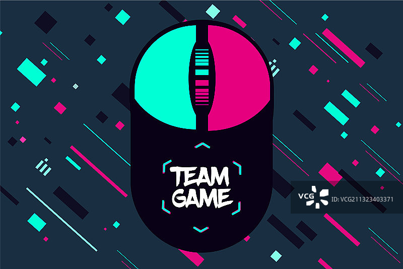 游戏团队标志故障风格背景图片素材