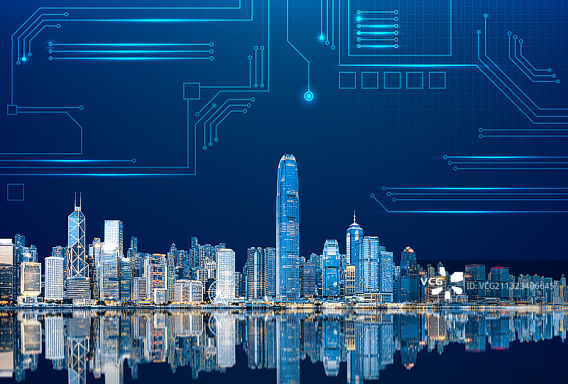 香港科技城市建筑图片素材