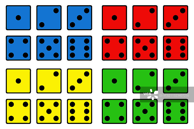 彩色骰子图片素材