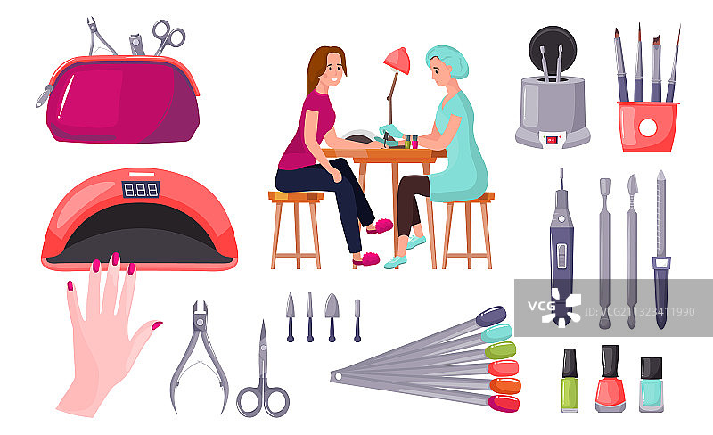 专业美甲套装图片素材