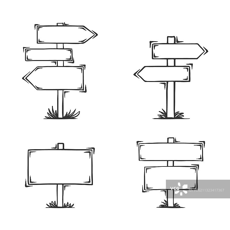 手绘空白标牌banner素材图片素材