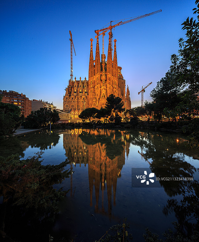 圣家族教堂,圣家堂,巴塞罗那,安东尼奥·高迪,西班牙图片素材