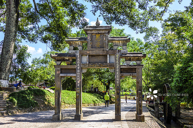 中国福建省龙岩市连城县培田古民居图片素材