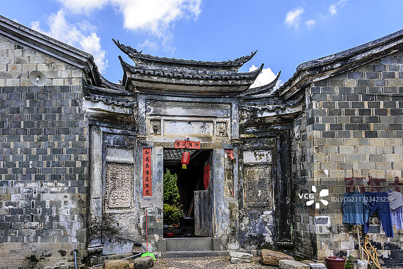 中国福建省龙岩市连城县培田古民居图片素材