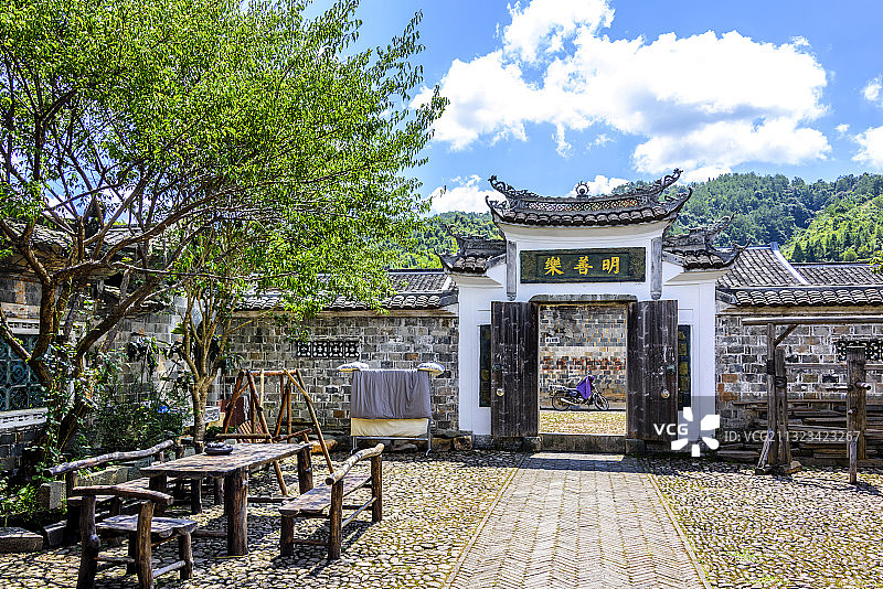 中国福建省龙岩市连城县培田古民居图片素材