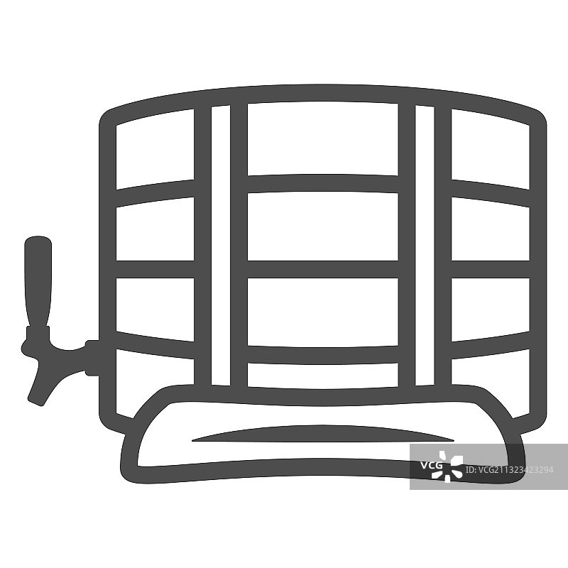 慕尼黑啤酒节啤酒桶线性图标图片素材