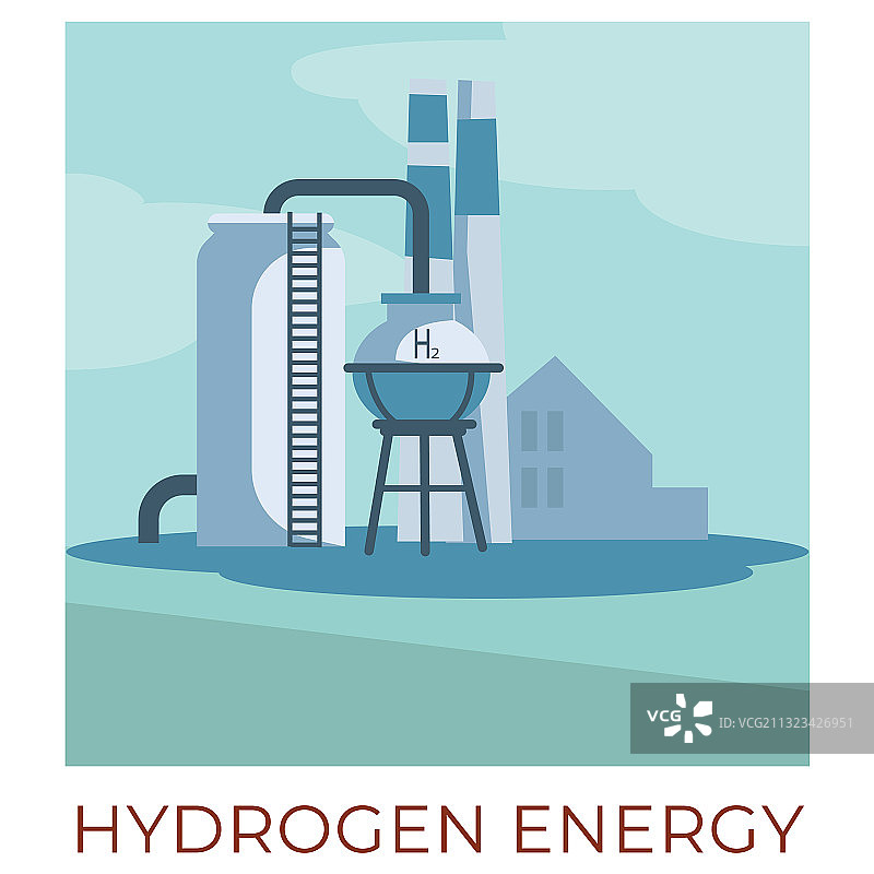 氢能源发电厂生态概念图片素材