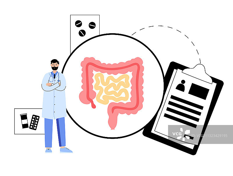 肠道标志设计概念图片素材