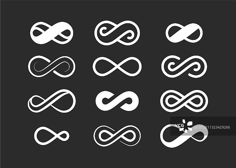 无限符号集无限空间标志环图片素材