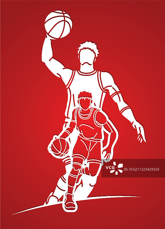 篮球运动员卡通运动图片素材