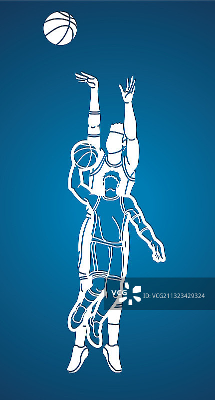 篮球运动员卡通运动图片素材