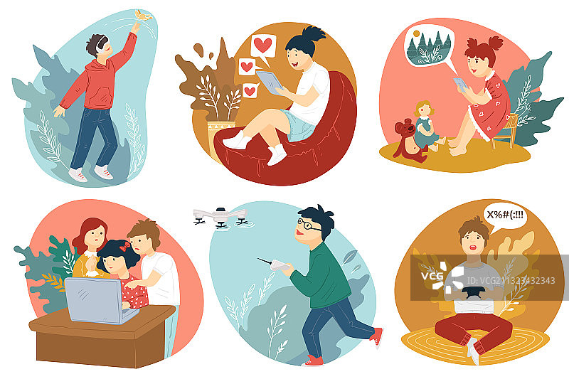 儿童与科技图片素材