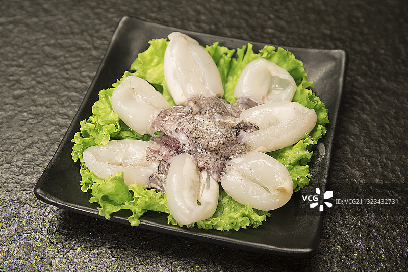 一盘乌贼图片素材