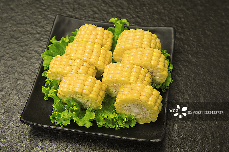 一盘玉米图片素材