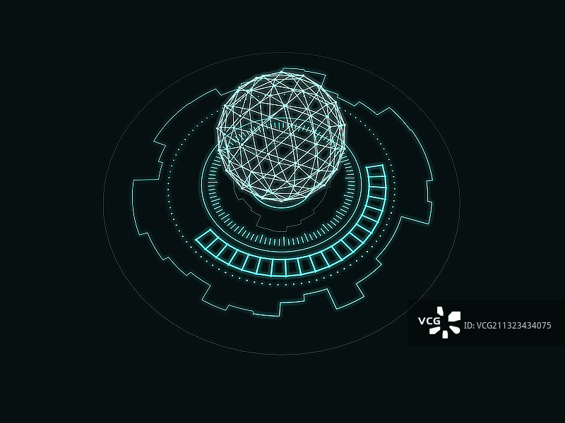 科技感粒子晶体球图片素材