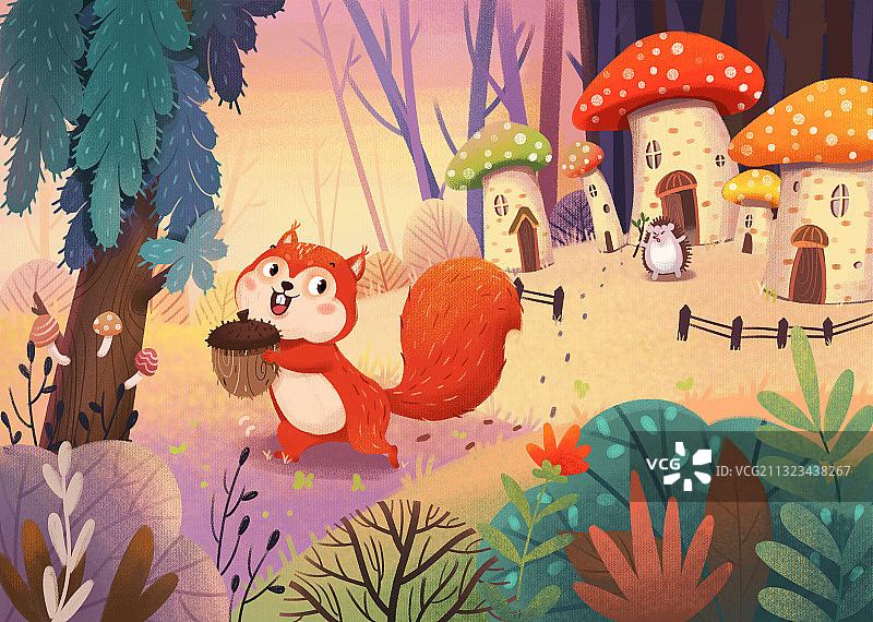 松鼠快跑图片素材