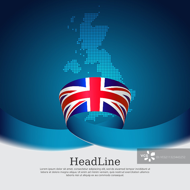 英国国旗背景马赛克地图图片素材