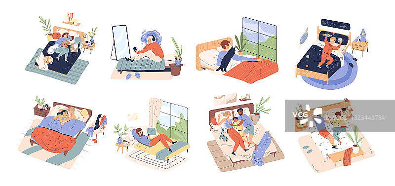 舒适休闲人物合集图片素材