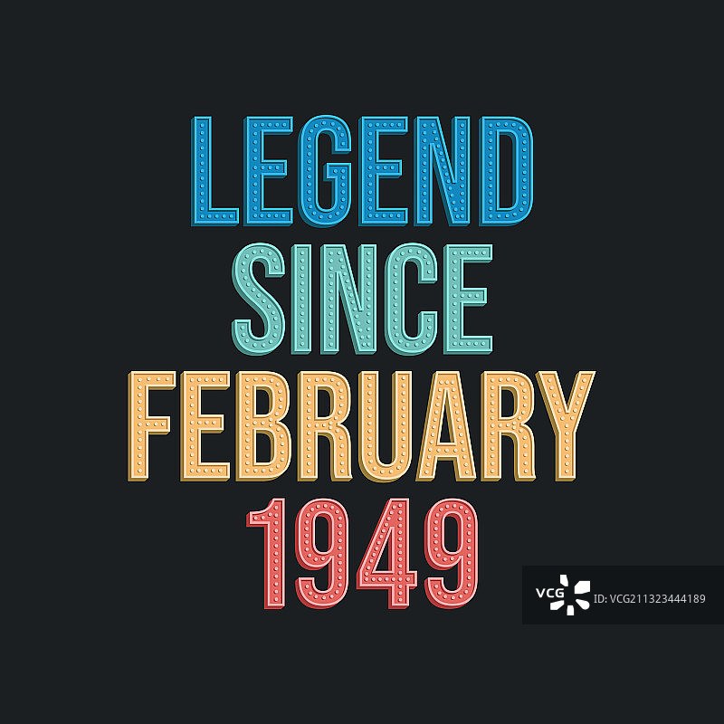 1949年2月以来的传奇 - 复古复古图片素材