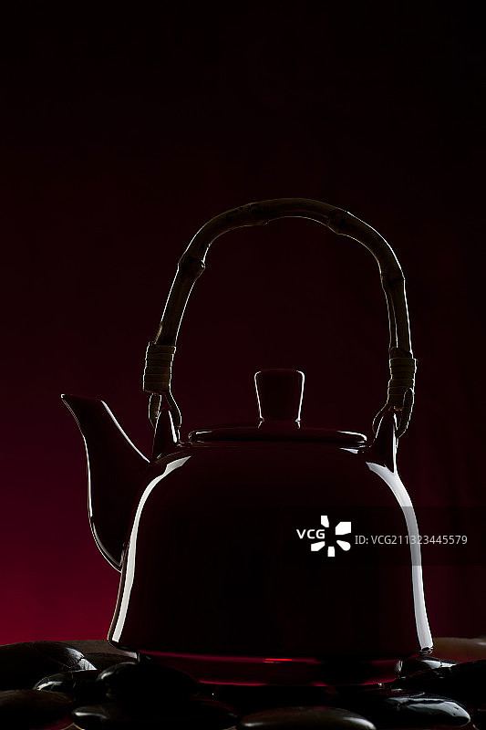 茶壶的剪影图片素材