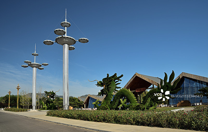 河北省石家庄市鹿泉区龙泉湖公园图片素材