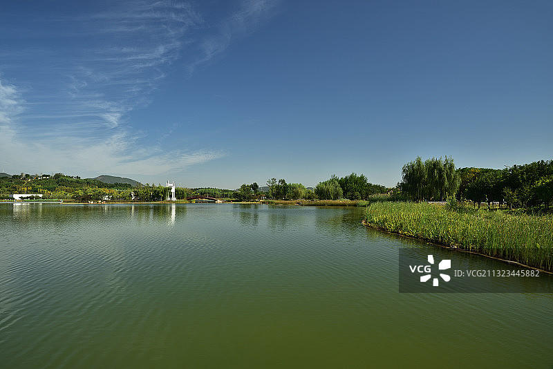 河北省石家庄市鹿泉区龙泉湖公园图片素材