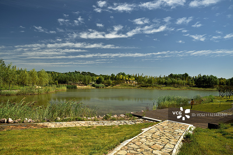 河北省石家庄市鹿泉区龙泉湖公园图片素材