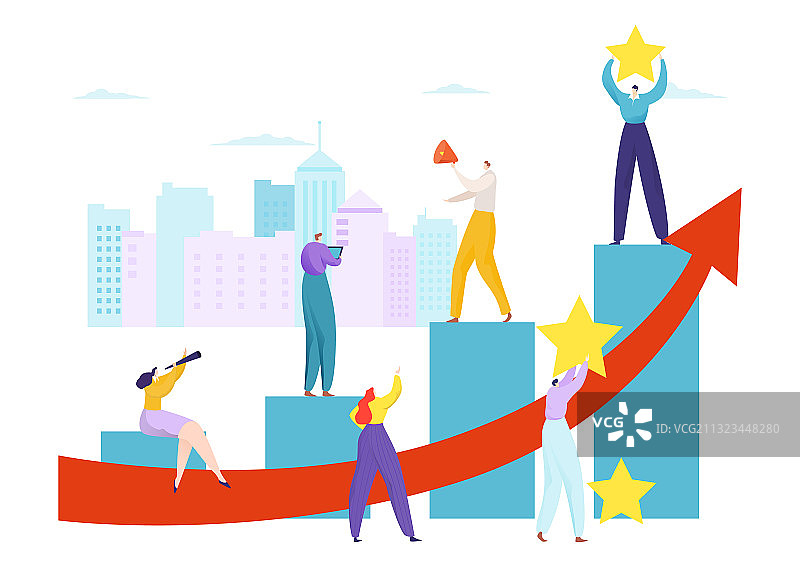 步步高升：事业成功之路图片素材