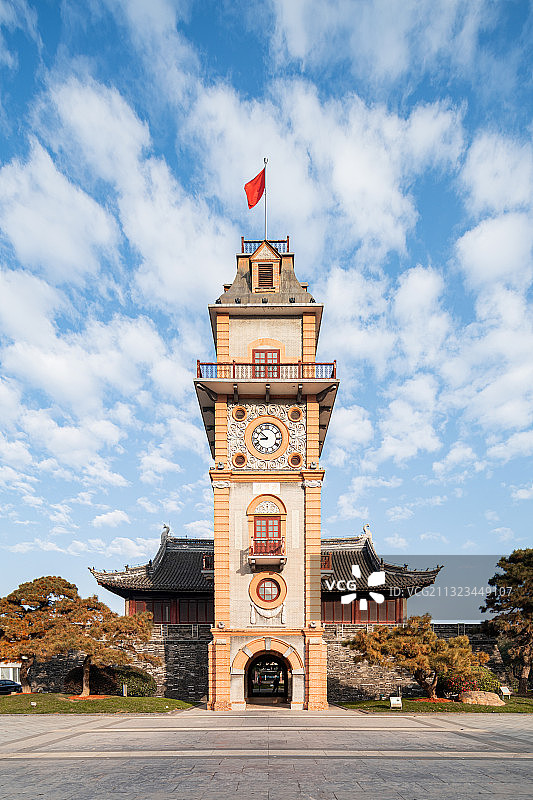 江苏南通钟楼古建筑景观图片素材