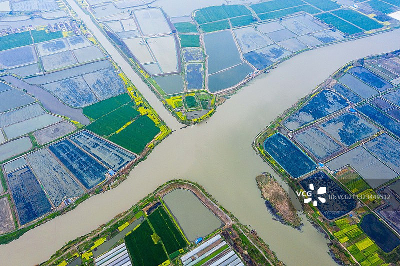 水网密布，江苏溧阳图片素材