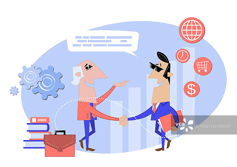 创业资金商业合同理念图片素材