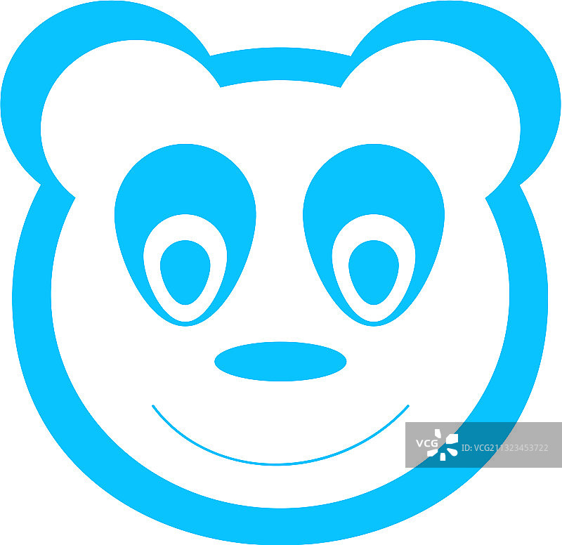 熊猫扁平风格图标图片素材