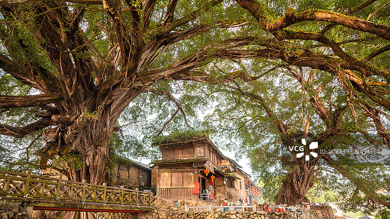 福建漳州南靖县云水谣风光，闽南，古镇，水乡，土楼图片素材