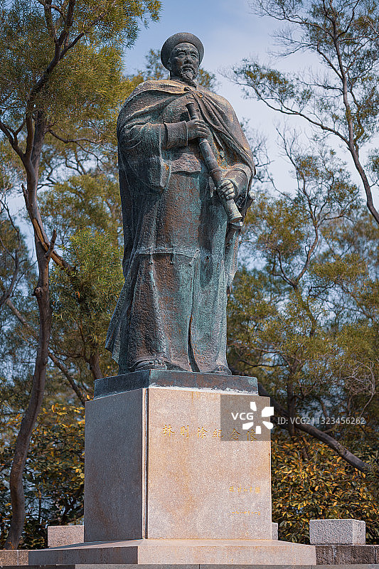 林则徐铜像 深圳图片素材