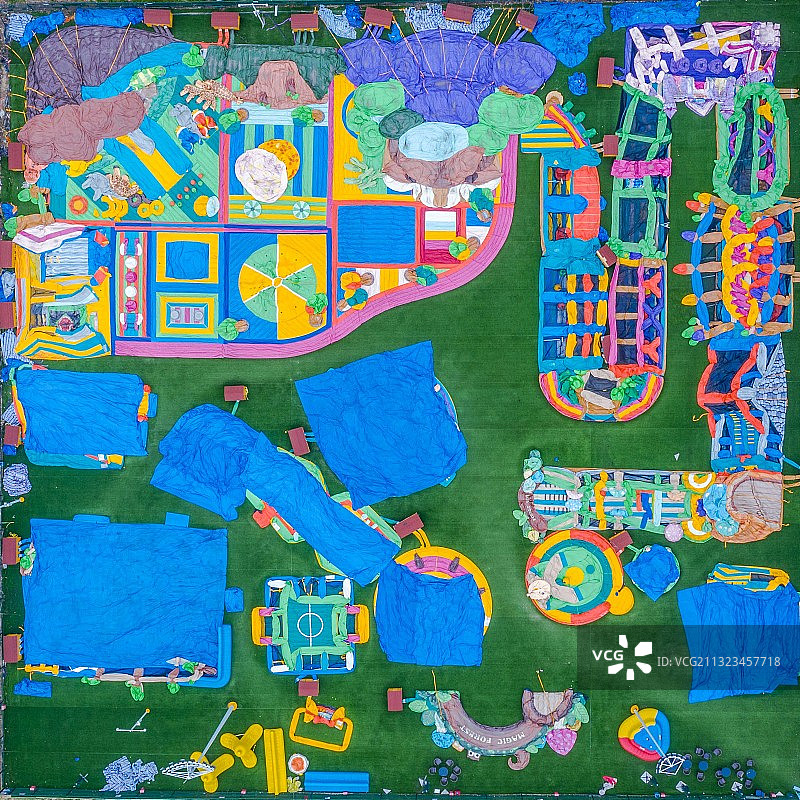 停业的儿童游乐场，江苏南京图片素材