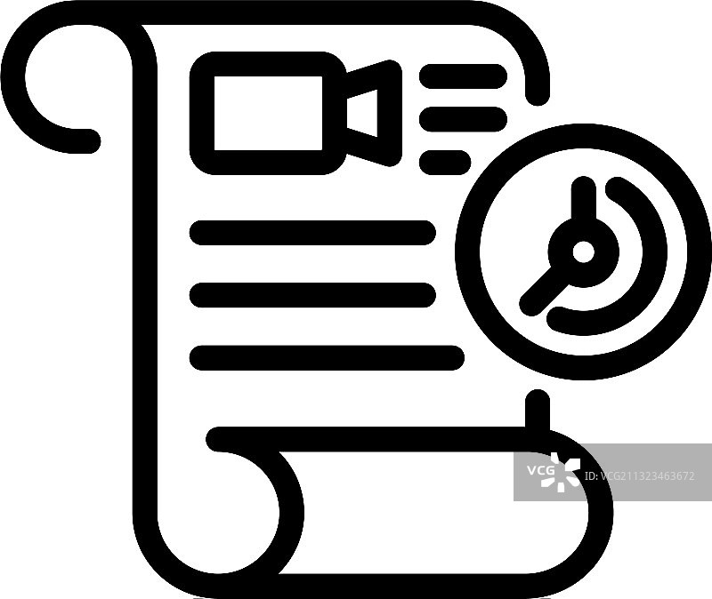 电影剧本图标轮廓样式图片素材