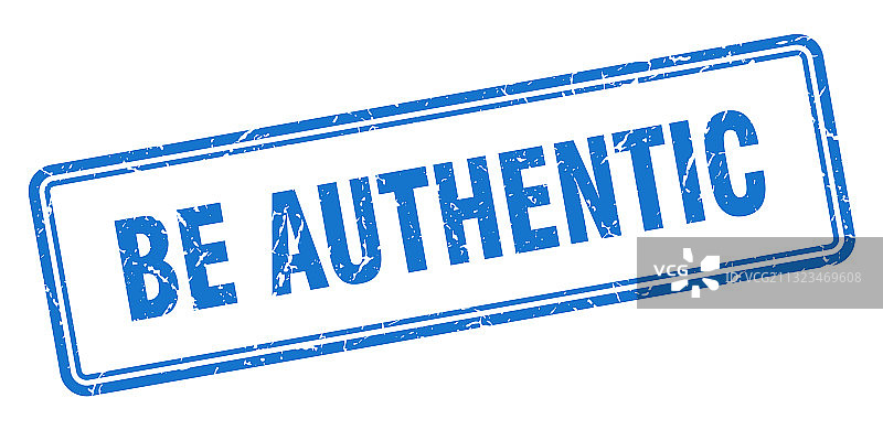 做真实的自己方形复古印章标志图片素材