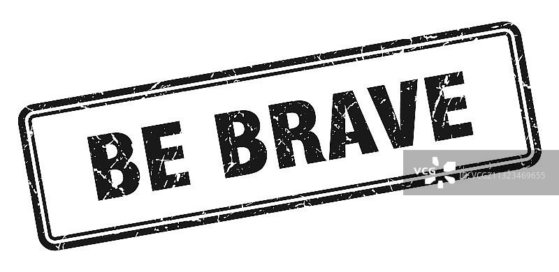 勇敢方形复古印章图片素材