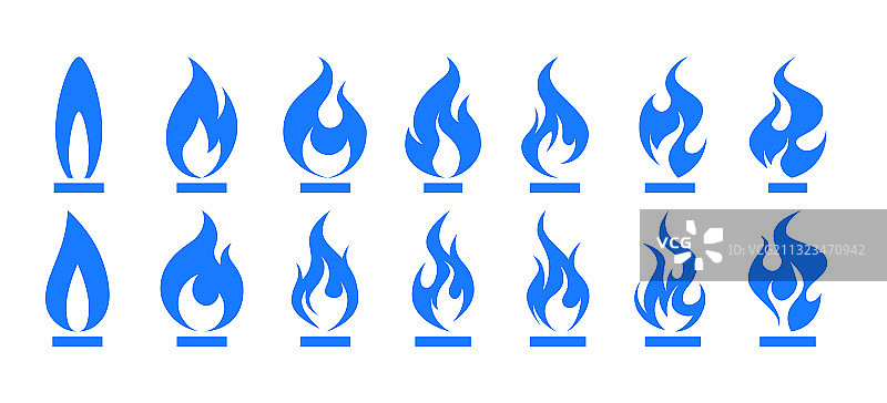 扁平风格的燃气火焰图片素材