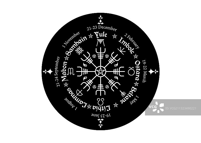 车轮年份周期季节性节日标志图片素材