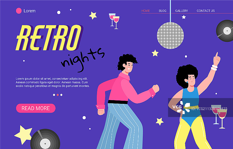 迪斯科舞会主题banner图片素材