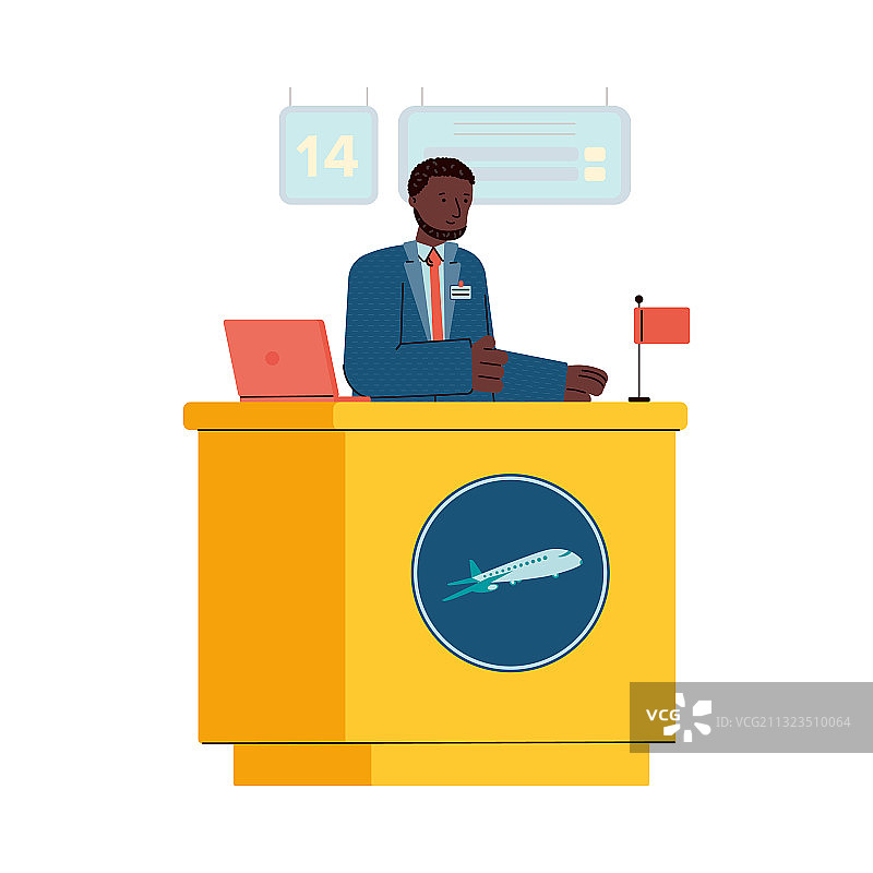 男人在机场工作图片素材